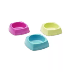   SAVIC Nibble Plastic Bowl | Műanyag tál (vegyes színekben) törpenyulak részére - 16x16x5,5 cm