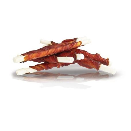 KidDog |Mixed Chewing Rolls - jutalomfalat - kacsa, bivalybőr keverék  kutyák részére - 500g - 8mm, 12cm