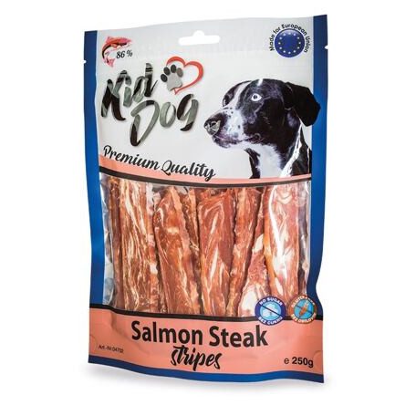 KidDog | Steak Stripes  | Kutyáknak | Jutalomfalat | Lazac - 250 g