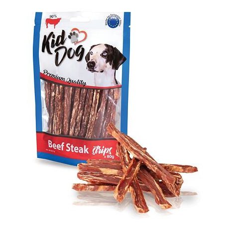 KidDog | Steak in strip | Kutyáknak | Jutalomfalat | Marha - 80 g