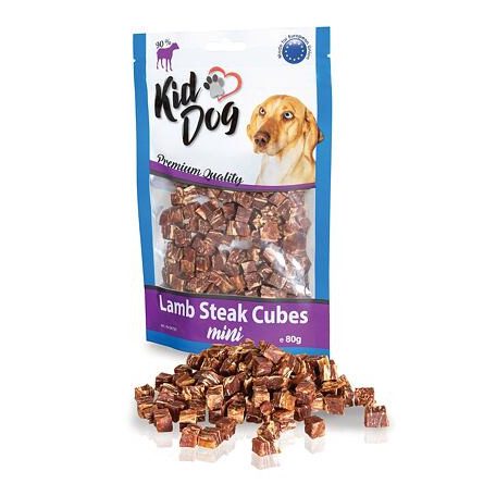 KidDog | Mini Steak Cubes | Kutyáknak | Jutalomfalat | Bárány  - 80 g