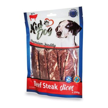 KidDog | Steak slices | Kutyáknak | Jutalomfalat | Marha - 250 g