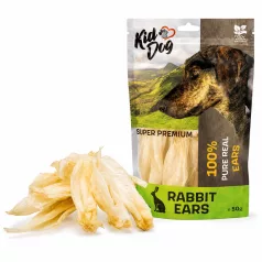   KIDDOG | Super Premium 100% Szárított nyúlfül kutyáknak – 50 g