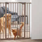Savic | Dog Barrier Door – 107 cm | biztonsági elválasztó- és térelhatároló kutyáknak – fekete, 74–84 × 107 cm