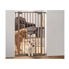   Savic | Dog Barrier Door – 107 cm | biztonsági elválasztó- és térelhatároló kutyáknak – fekete, 74–84 × 107 cm