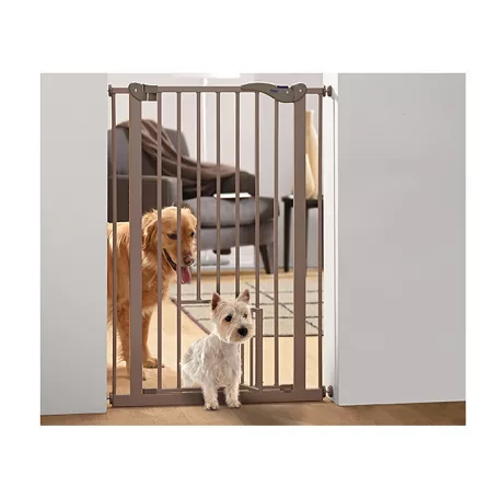 Savic | Dog Barrier Door – 107 cm | biztonsági elválasztó- és térelhatároló kutyáknak – fekete, 74–84 × 107 cm