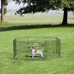   Savic | Dog Park 1 | stabil, variálható kutyakerítés – fekete, 61 × 61 cm