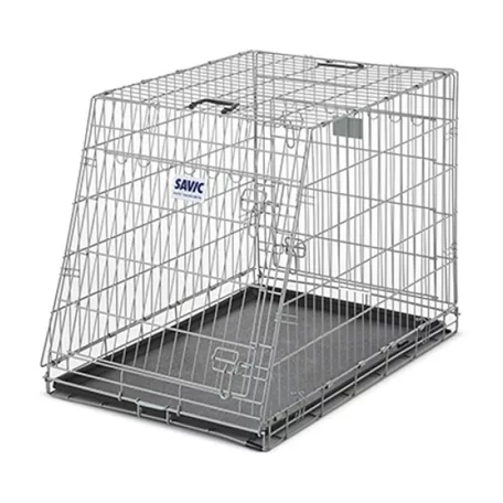 Savic | Dog Residence Mobile 76 cm | összecsukható fém szobakennel kutyáknak – szürke, 76 × 53 × 61 cm
