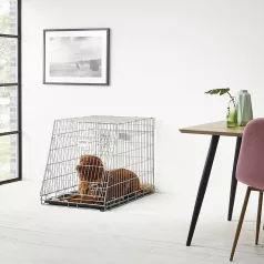   Savic | Dog Residence Mobile 76 cm | összecsukható fém szobakennel kutyáknak – szürke, 76 × 53 × 61 cm