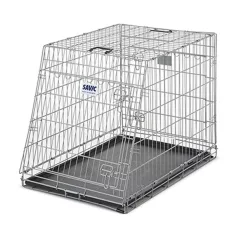   Savic | Dog Residence Mobile 91 cm | összecsukható fém szobakennel kutyáknak – szürke, 91 × 61 × 71 cm