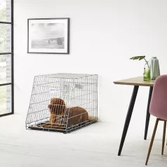   Savic | Dog Residence Mobile 91 cm | összecsukható fém szobakennel kutyáknak – szürke, 91 × 61 × 71 cm