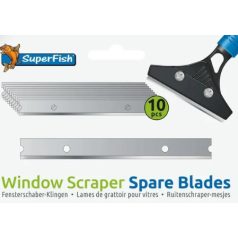   SuperFish | WINDOW SCRAPER BLADES | Ablak kaparó tartalék késekkel - 10X