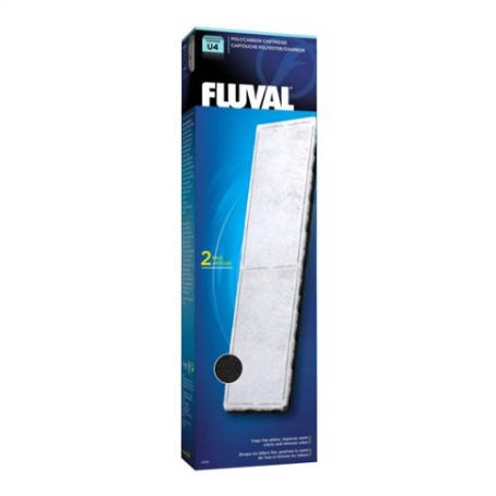 Fluval "U4" Poly/Carbon Cartridge | Szűrőbetét (Fluval U4 belső szűrőhöz) - 2 db