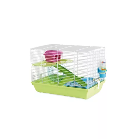 SAVIC Martha Double | Megemelt hörcsögketrec teljes felszereléssel – 46,5 × 29,5 × 34 cm