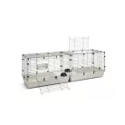 SAVIC Cubix 200 | Extra hosszú, moduláris prémium ketrec nyulak és tengerimalacok számára – 200 × 50 × 63,5 cm