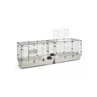 SAVIC Cubix 200 | Extra hosszú, moduláris prémium ketrec nyulak és tengerimalacok számára – 200 × 50 × 63,5 cm