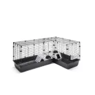SAVIC Cubix Corner | Moduláris sarokketrec nyulak és tengerimalacok számára – 146 × 50 × 63,5 cm
