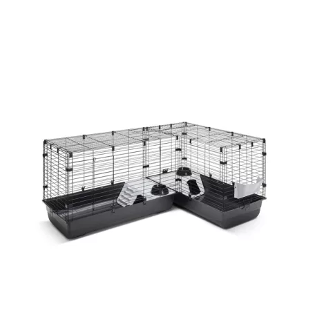 SAVIC Cubix Corner | Moduláris sarokketrec nyulak és tengerimalacok számára – 146 × 50 × 63,5 cm