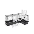 SAVIC Cubix Corner | Moduláris sarokketrec nyulak és tengerimalacok számára – 146 × 50 × 63,5 cm