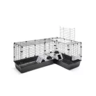 SAVIC Cubix Corner | Moduláris sarokketrec nyulak és tengerimalacok számára – 146 × 50 × 63,5 cm