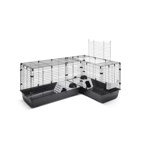 SAVIC Cubix Corner | Moduláris sarokketrec nyulak és tengerimalacok számára – 146 × 50 × 63,5 cm