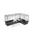 SAVIC Cubix Corner | Moduláris sarokketrec nyulak és tengerimalacok számára – 146 × 50 × 63,5 cm