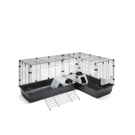 SAVIC Cubix Corner | Moduláris sarokketrec nyulak és tengerimalacok számára – 146 × 50 × 63,5 cm