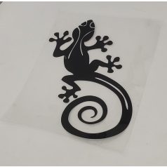 Spirálfarkú gekkó matrica – fekete vinyl