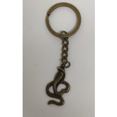 Kulcstartó – bronz színű kobra mintával