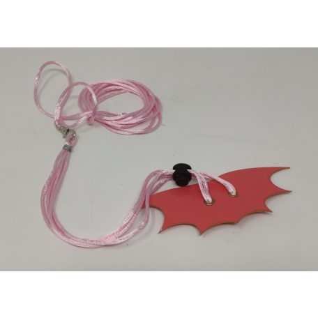 Hüllő póráz – rózsaszín, denevér formájú mellkasrésszel