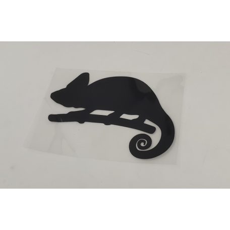 Kaméleon sziluett matrica – fekete