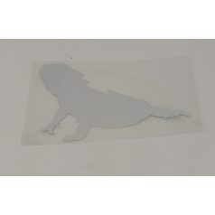 Agáma sziluett matrica – ezüst vinyl