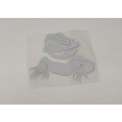 Szakállas agáma kontúros matrica – ezüst színben