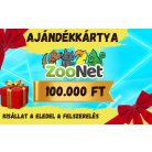 ZooNet Ajándékkártya  | Kisállat, eledel és felszerelés vásárlásához – 100.000 Ft