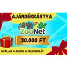 ZooNet Ajándékkártya  | Kisállat, eledel és felszerelés vásárlásához – 30.000 Ft