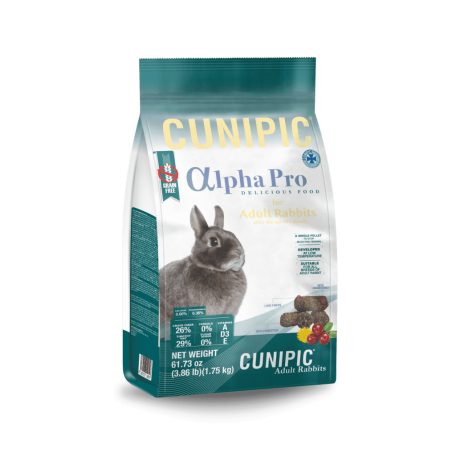 Cunipic| Alpha Pro | Teljesértekű, felnőtt nyúl eledel - 1,750 Kg