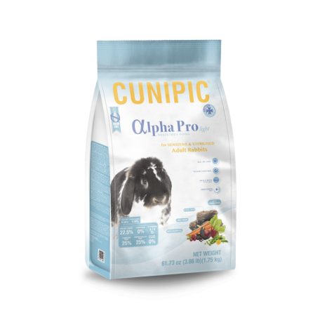 Cunipic | Alpha Pro | Teljesértékű, idős nyúl eledel  -  1,750 Kg 