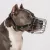 KT26 | Fémkosaras | Jól szellőző, bőrszíjas szájkosár amerikai staffordshire terrier jellegű kutyáknak – Amstaff méret, 8 cm/8 cm/31 cm