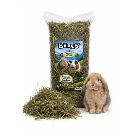 BIKS | Alpesi Réti Széna | Természetes szálastakarmány nyulak és rágcsálók részére – 800 g