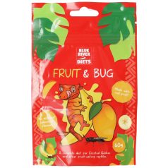  Blue River Diets Fruit & Bug | Prémium gyümölcsös és rovaros komplett eledel gekkók számára – 60 g