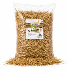  Bunny Yummy | Szalma alom | Prémium minőségű természetes szalma alom rágcsálóknak – 1 kg (~60 liter)