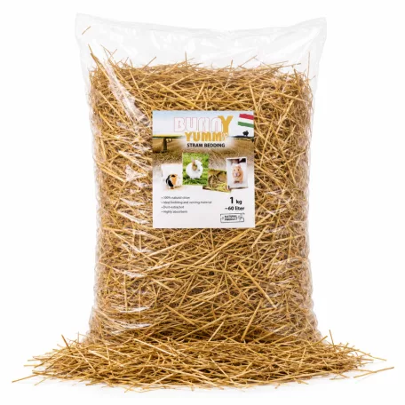 Bunny Yummy | Szalma alom | Prémium minőségű természetes szalma alom rágcsálóknak – 1 kg (~60 liter)