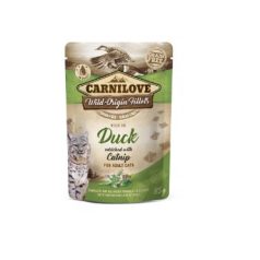   Carnilove | Cat tasakos | Teljes értékű eledel, Duck with Catnip - Kacsa macskamentával, macska számára - 85 g