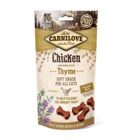 Carnilove | Cat Semi Moist Snack | Kiegészítő eledel, Chicken Enriched & Thyme- Csirke Hússal és Kakukkfűvel, macska számára - 50 g