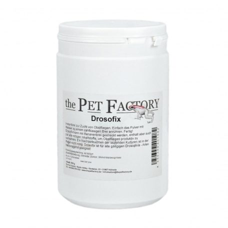 The Pet Factory Drosofix | Professzionális muslica tenyésztő közeg ecetmuslicák számára – 500 g
