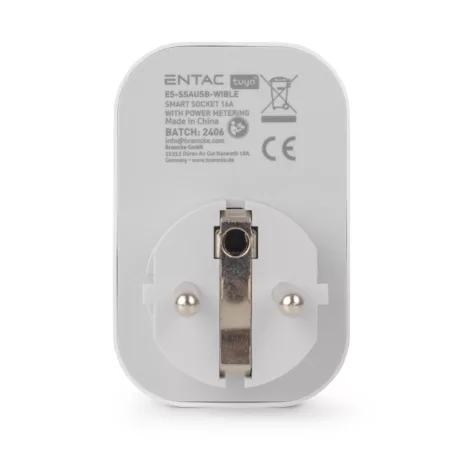 Entac | Smart Hálózati Adapter - 1x Type-F, 2xUSB-A, 1xUSB-C 2.4A WIBLE