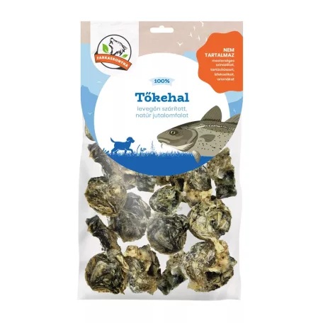 Farkaskonyha | Szárított tőkehal érme kutyáknak – 100% természetes halas jutalomfalat – 100 g