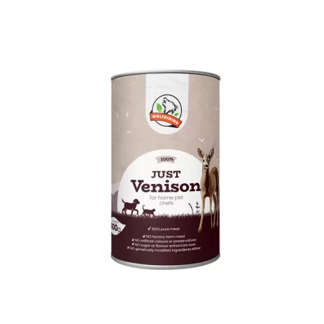 Farkaskonyha | Just Venison – 100% párolt őzhús és belsőség mix kutyáknak 400g