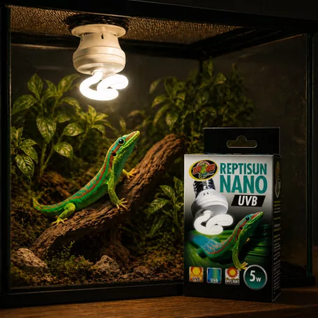 Zoo Med Reptisun Nano UVB | Kompakt UVB fényforrás kisméretű terráriumokhoz – 5 W