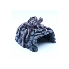   Szikla Barlang | Akvárium dekoráció barlang gyökérrel – 14x15x12cm